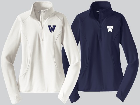 whsb ladies half zip pullover